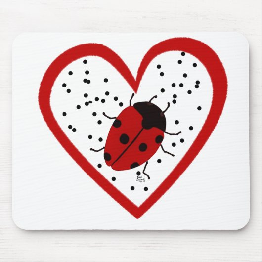 Valentine Ladybug Mousepad (Vorne)