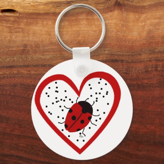 Valentine Ladybug Schlüsselanhänger (Vorderseite)