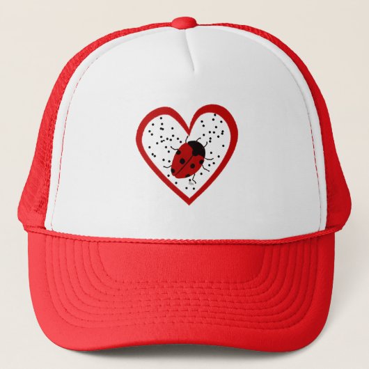 Valentine Ladybug Truckerkappe (Vorderseite)
