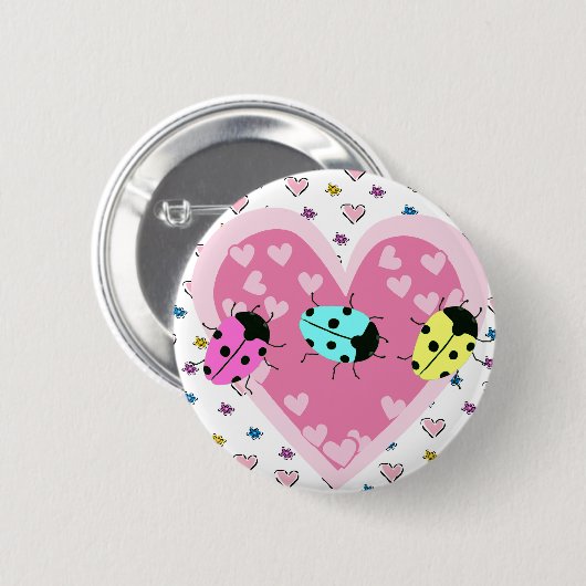 VALENTINE LADYBUGS BUTTON (Vorne & Hinten)
