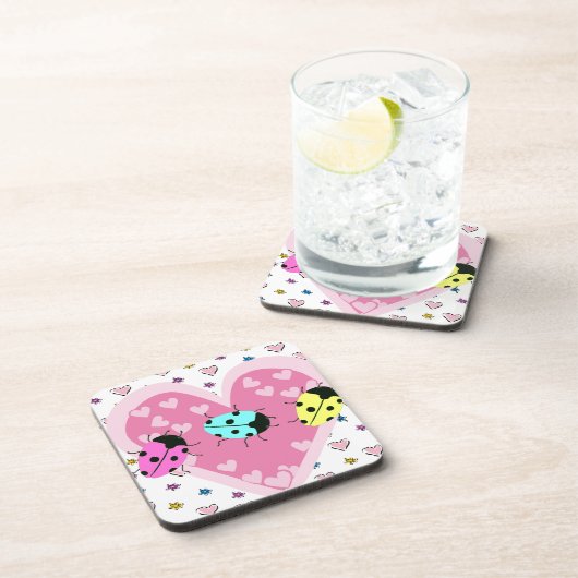 VALENTINE LADYBUGS GETRÄNKEUNTERSETZER (Rechte Seite)