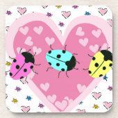 VALENTINE LADYBUGS GETRÄNKEUNTERSETZER (Vorderseite)