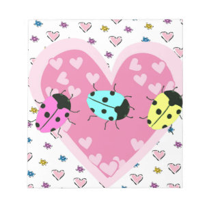 VALENTINE LADYBUGS NOTIZBLOCK