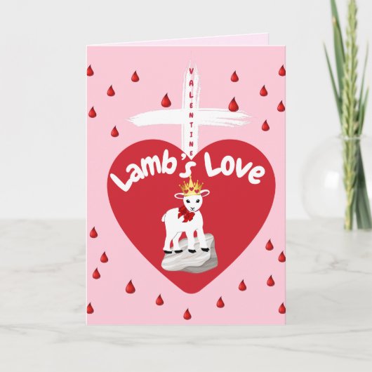 Valentine Lambs Liebe Grußkarte (Vorderseite)