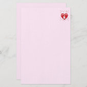 Valentine Lambs Liebe Stationery Briefpapier (Vorne/Hinten)