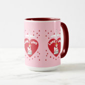Valentine Lambs Liebe Zwei-Tone-Tasse Tasse (VorderseiteRechts)