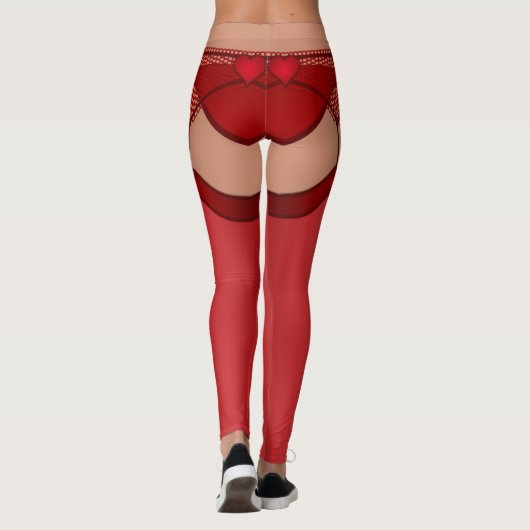 Valentine Leggings Funny Lingerie Kostüme Pants (Rückseite)