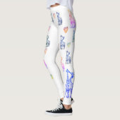 Valentine Leggings, Giraffes Kiss Leggings (Links)