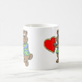 Valentine Liebe Bear Niedlich Happy Valentinstag Kaffeetasse (Mittel)