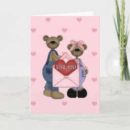 Valentine Liebe Bears Feiertagskarte