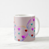Valentine-Liebe-Blasen Spaß Kaffeetasse (VorderseiteRechts)