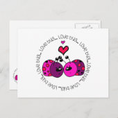 Valentine Liebe Bug Feiertagspostkarte (Vorne/Hinten)