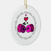 Valentine Liebe Bug Keramik Ornament (Rechts)