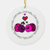 Valentine Liebe Bug Keramik Ornament (Vorne)