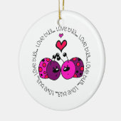 Valentine Liebe Bug Keramik Ornament (Links)