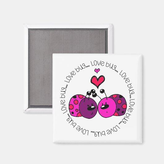 Valentine Liebe Bug Magnet (Vorderseite/Rückseite)
