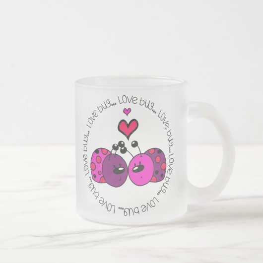 Valentine Liebe Bug Mattglastasse (Rechts)