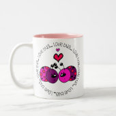 Valentine Liebe Bug Zweifarbige Tasse (Links)
