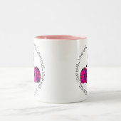 Valentine Liebe Bug Zweifarbige Tasse (Mittel)