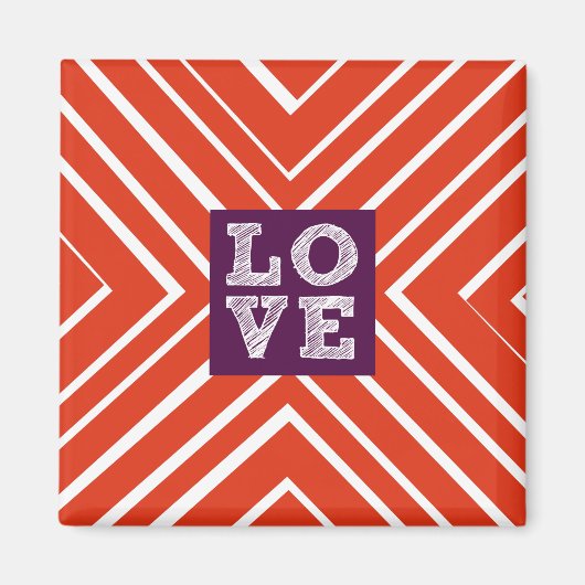 Valentine LIEBE Bullseye Magnet (Vorne)
