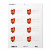 Valentine "Liebe du" Herz mit Bow (Vorne)