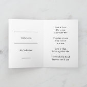 Valentine Liebe Feiertagskarte (Innenseite)