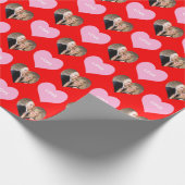 Valentine Liebe Foto Template Niedlich Hearts Geschenkpapier (Ecke)