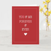 Valentine Liebe für immer und immer ein rotes weiß Karte (Gelbe Blume)