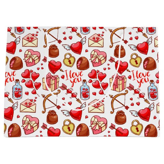 Valentine Liebe Geschenktasche Große Geschenktüte (Vorderseite)