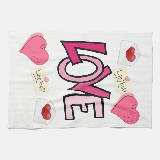 Valentine Liebe Handtuch (Horizontal)