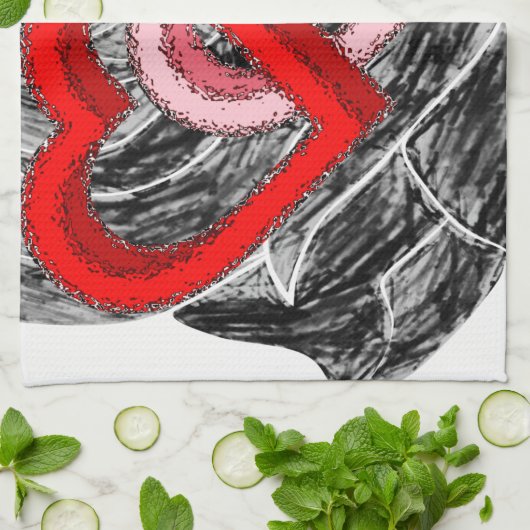 Valentine Liebe Handtuch (Gefaltet)