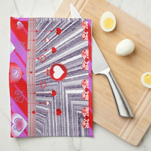 Valentine Liebe Handtuch (Viertel Falte)