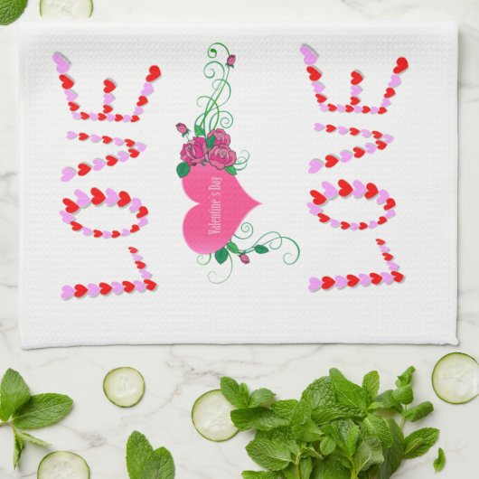 Valentine Liebe Handtuch (Gefaltet)
