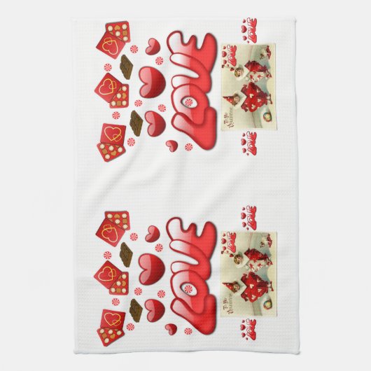 Valentine Liebe Handtuch (Vertikal)