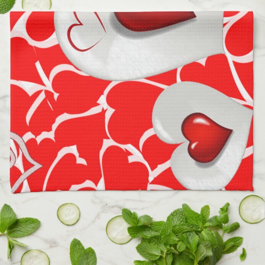 Valentine Liebe Handtuch (Gefaltet)