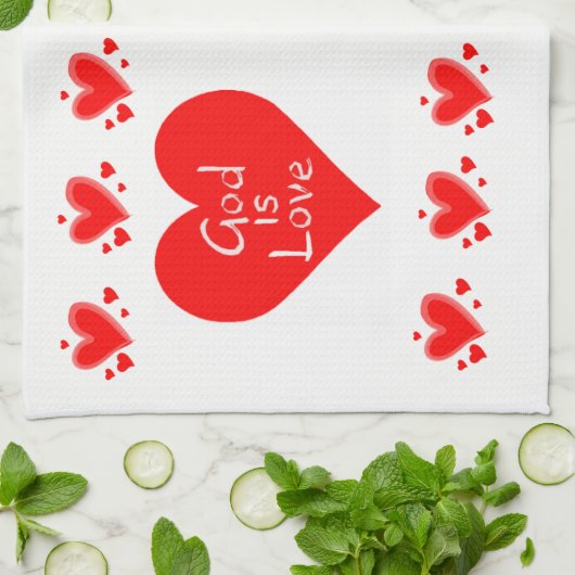 Valentine Liebe Handtuch Gott ist Liebe (Gefaltet)