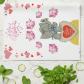 Valentine Liebe Handtuch Handtuch Elephant (Gefaltet)
