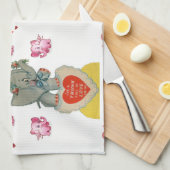 Valentine Liebe Handtuch Handtuch Elephant (Viertel Falte)