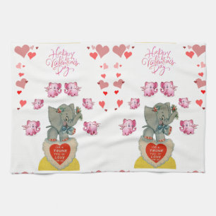 Valentine Liebe Handtuch Handtuch Elephant
