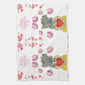 Valentine Liebe Handtuch Handtuch Elephant (Vertikal)