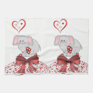 Valentine Liebe Handtuch Handtuch Elephant
