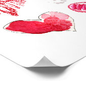 Valentine Liebe Hearts Poster (Ecke)