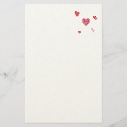 Valentine Liebe Herz Briefpapier (Vorderseite)