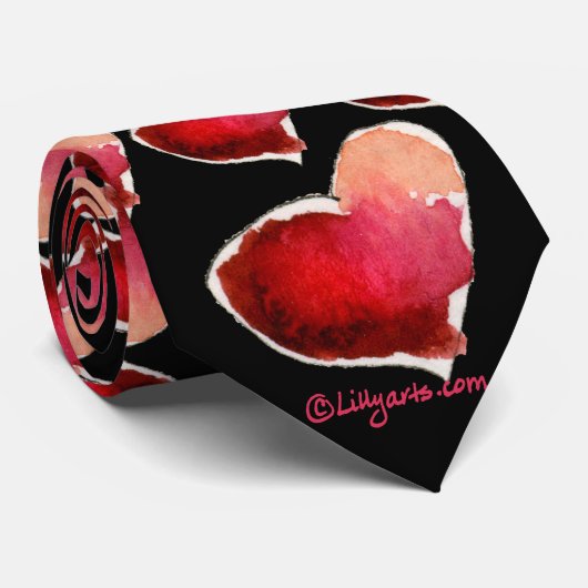 Valentine-Liebe-Herz-Krawatte Krawatte (Gerollt)