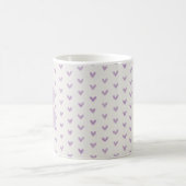 Valentine Liebe Herz Lila Monogramm Kaffeetasse (Mittel)
