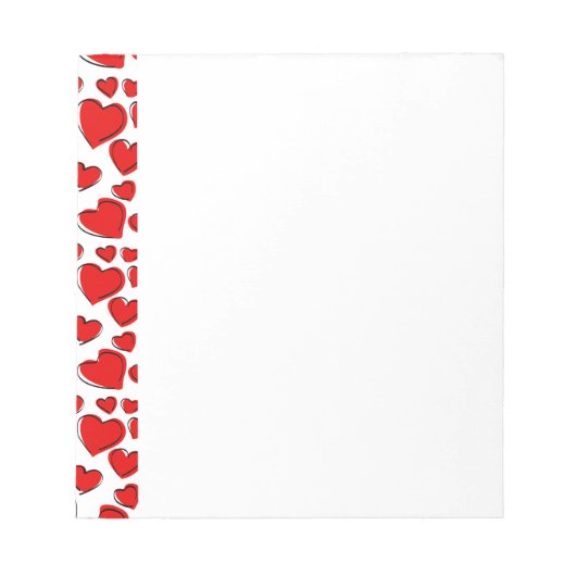 Valentine Liebe Herz Notizblock (Vorderseite)