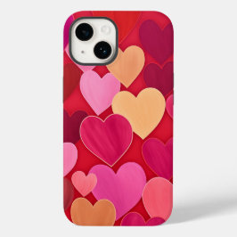 Valentine Liebe Herz rosa Rot Case-Mate iPhone 14 Hülle