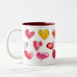 Valentine-Liebe-Herz-Tasse 3 von 4 Zweifarbige Tasse