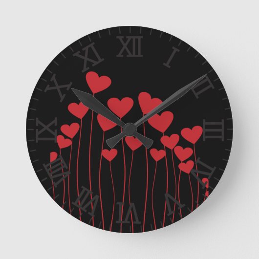 Valentine/Liebe Herz Wanduhr (Vorderseite)