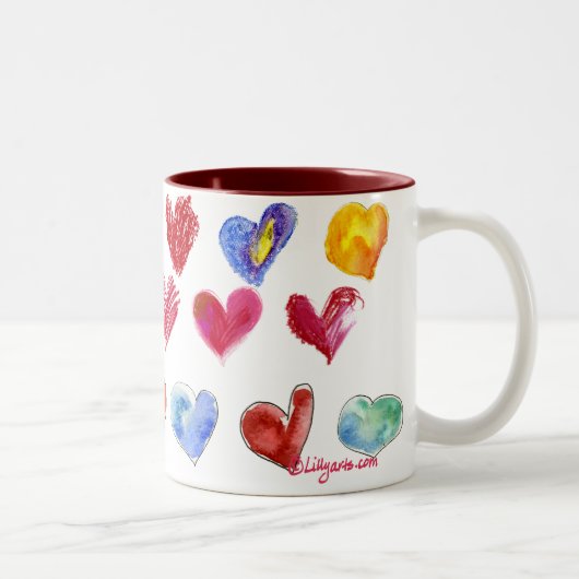 Valentine-Liebe-Herzen-- Tasse 4 von 4 (Rechts)